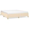 vidaXL Bettgestell ohne Matratze Creme 160x200 cm Stoff