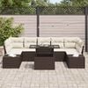vidaXL Garten-Sofa-Set mit Kissen 8 pcs Braun und Creme