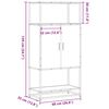vidaXL Highboard Grau Sonoma 68x35x139 cm Holzwerkstoff und Metall
