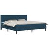 vidaXL Bettgestell mit Matratze mit Kopfteil Blau 180 x 200 cm Samt