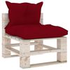 vidaXL 7-tlg. Garten-Lounge-Set aus Paletten mit Kissen Kiefernholz