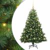 vidaXL K&uuml;nstlicher Weihnachtsbaum mit 150 LEDs Gr&uuml;n 150 cm PE und PVC