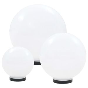 vidaXL LED-Gartenleuchten-Set 3-tlg. Kugelf&ouml;rmig 20/30/40 cm PMMA