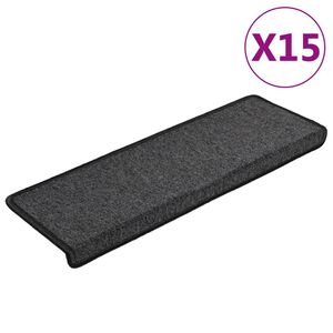 vidaXL Stufenmatten 15 Stk. 65x21x4 cm Anthrazit Rechteckiger Rand