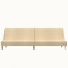 vidaXL Schlafsofa 2-Sitzer mit Fu&szlig;hocker Creme Stoff