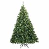 vidaXL K&uuml;nstlicher Weihnachtsbaum mit 300 LEDs Gr&uuml;n 180 cm PE und PVC