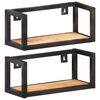 vidaXL Wandregale 2 Stk. 40 cm Raues Mangoholz