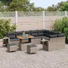 vidaXL Gartensofa-set 12 pcs Grau Poly-Rattan
