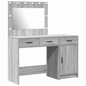 vidaXL Schminktisch mit T&uuml;r 2 pcs Grau 40 x 41 x 75 cm Holzwerkstoff