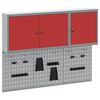 vidaXL Werkzeugschrank-Set 5 Stk. Rot Pulverbeschichteter Stahl
