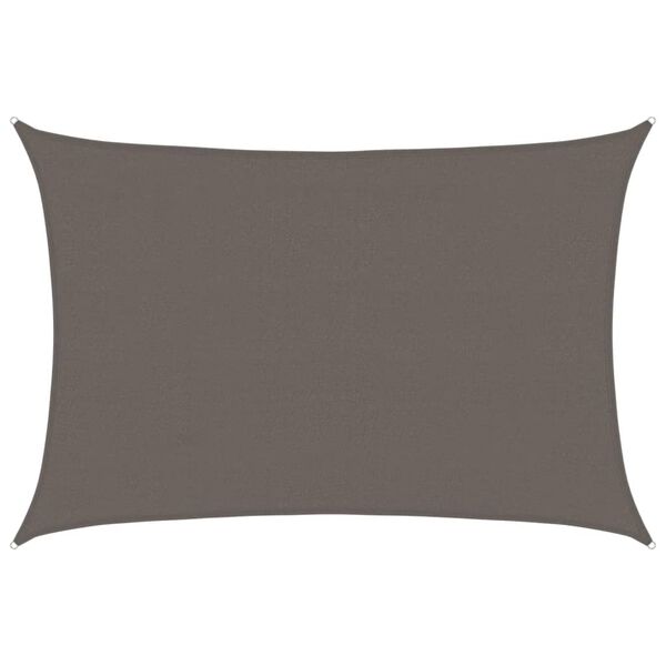 vidaXL Sonnensegel HDPE Rechteckig 4x6 m Anthrazit