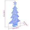 vidaXL Weihnachtsbaum mit 160 LEDs Blau 150 cm Acryl