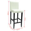 vidaXL Barhocker 2 Stk. Weiß Kunstleder