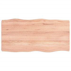 vidaXL Tischplatte 80x40x(2-6) cm Massivholz Behandelt Baumkante