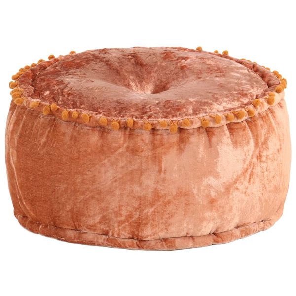 vidaXL Pouf Rund Samt 40x20 cm Rostbraun