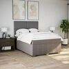 vidaXL Boxspringbett mit Matratze Taupe 160x200 cm Stoff