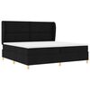 vidaXL Boxspringbett mit Matratze Dunkelgrau 90x190 cm Schwarz Stoff