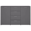 vidaXL Sideboard Grau 120x35,5x75 cm Holzwerkstoff