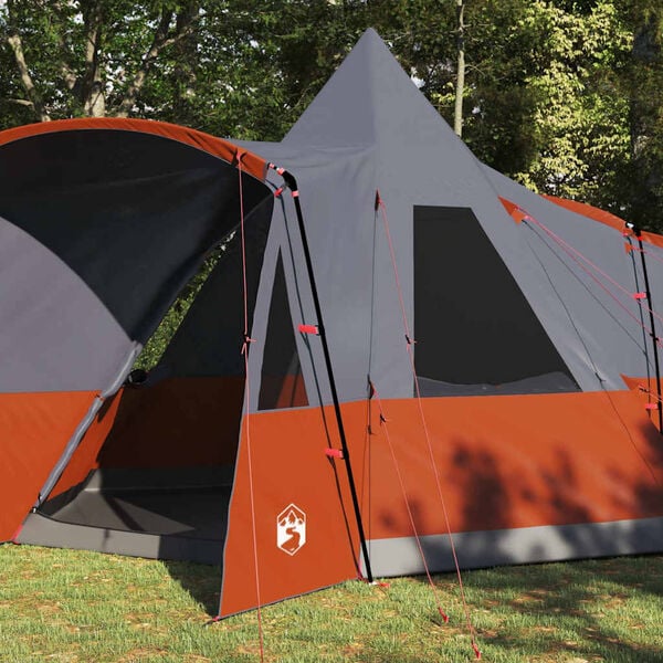 vidaXL Teepee Zelt mit Dach Grau und Orange 720 x 465 x 295 cm