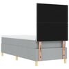 vidaXL Boxspringbett mit Matratze Hellgrau 80 x 200 cm Stoff