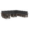 vidaXL Gartensofa-set 12 stk. Grau und Dunkelgrau Poly-Rattan