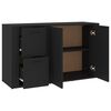 vidaXL Sideboard Schwarz 100x33x59,5 cm Holzwerkstoff