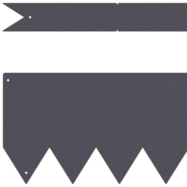 vidaXL Raseneinfassung 30 pcs Anthrazit 100 x 0,05 x 20 cm