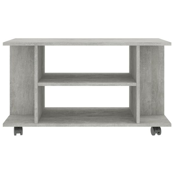 vidaXL TV-Schrank mit Rollen Betongrau 80x40x45 cm Holzwerkstoff