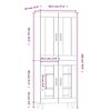 vidaXL Highboard Wei&szlig; 69,5x34x180 cm Holzwerkstoff
