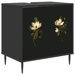 vidaXL Badezimmerschrank BREMEN Schwarz Eichen-Optik 60 x 40 x 61 cm