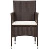 vidaXL 4-tlg. Garten-Lounge-Set mit Auflagen Poly Rattan Braun