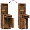 vidaXL Schminktisch mit Spiegelbeleuchtung 2 pcs Braun Holzwerkstoff