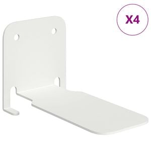 vidaXL Schwebendes Regal mit Regal 4 pcs Wei&szlig; 6 x 10,8 x 6,6 cm