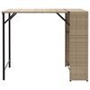 vidaXL 5-tlg. Garten-Essgruppe Klappbar Beige Poly Rattan