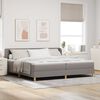 vidaXL Boxspringbett mit Matratze Taupe 200 x 200 cm Stoff