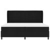 vidaXL Boxspringbett mit Matratze Schwarz 200 x 200 cm Stoff