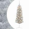 vidaXL K&uuml;nstlicher schmaler Weihnachtsbaum mit Weihnachtskugel 150 cm