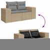 vidaXL 5-tlg. Garten-Sofagarnitur mit Kissen Beige Poly Rattan