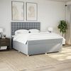 vidaXL Boxspringbett mit Matratze Hellgrau 180x200 cm Stoff