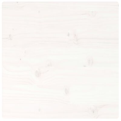vidaXL Tischplatte Weiß 40x40x2,5 cm Massivholz Kiefer Quadratisch