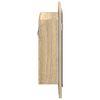 vidaXL LED-Bad-Spiegelschrank Sonoma-Eiche 40x12x45 cm Acryl