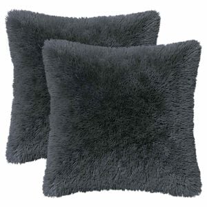 vidaXL Kissen mit Kissen HEERLEN 6 Stk. Anthrazit PV Fleece