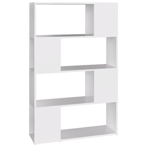 vidaXL Bücherregal Raumteiler Weiß 80x24x124,5 cm Holzwerkstoff