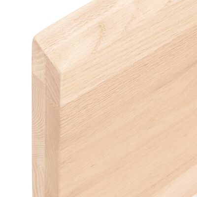 vidaXL Tischplatte 80x60x4 cm Massivholz Eiche Unbehandelt Baumkante