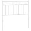 vidaXL Ersatz-Kopfteil Metall Wei&szlig; 90 cm