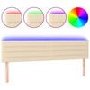 vidaXL LED Kopfteil Creme 180x5x78/88 cm Stoff