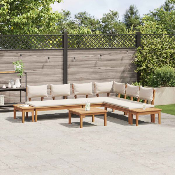 vidaXL Gartensofa-set 4 pcs Braun und Creme