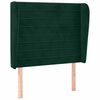 vidaXL Kopfteil mit Ohren Dunkelgr&uuml;n 83x23x118/128 cm Samt
