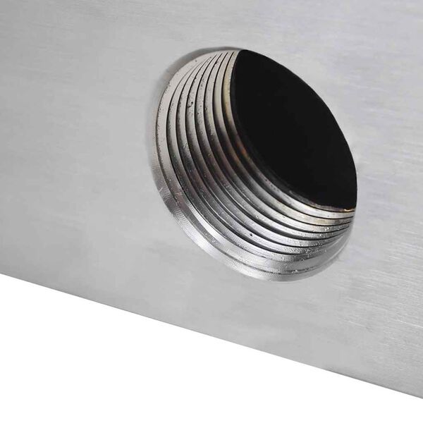 vidaXL Pool-Wasserfall Font&auml;ne Rechteckig Edelstahl 45 cm