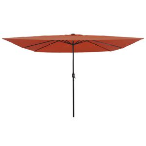 vidaXL Garten-Sonnenschirm Terrakotta 295 x 295 x 245 cm